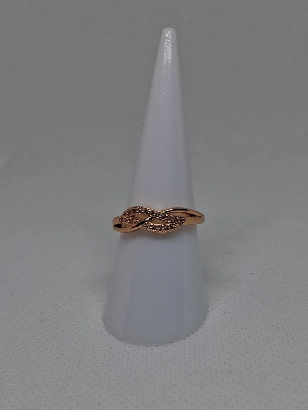 Rose Gold-Filled Infinity Twist Ring - Size 8